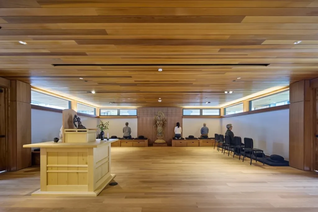 Sausalito commercial interior wood finish and ceiling